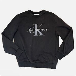 Vintage Calvin Klein Women's Activewear Black Crewneck